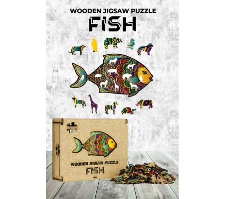 Ahşap Puzzle - Fish (182 parça)