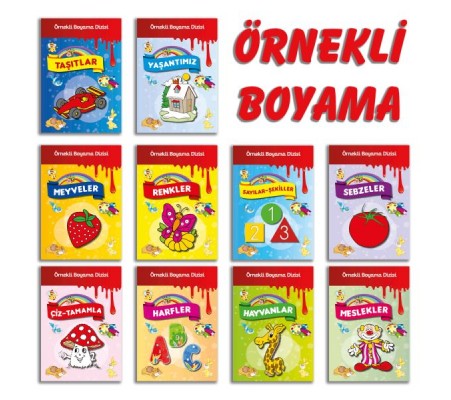 Örnekli Boyama Dizisi 10 Kitap Set
