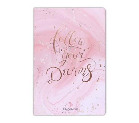 Marble Pembe Follow Your Dreams Defter