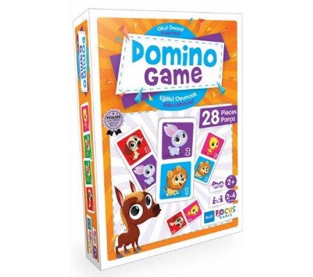 Blue Focus Domino Game - Puzzle 28 Parça