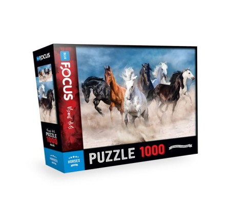 Blue Focus Horses (Atlar) - Puzzle 1000 Parça