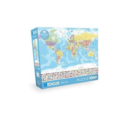 Blue Focus 1000 Parça - World Map (dünya Haritası)