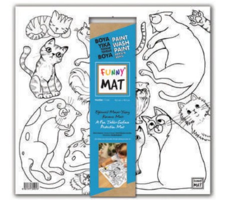Funny Mat - Kediler 40x40cm