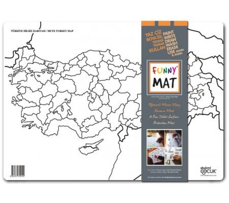 Funny Mat - Türkiye Dilsiz Haritası 33,5x48cm