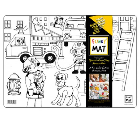 Funny Mat- İtfaiyeler - 33,5x48cm