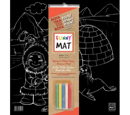 Funny Mat Black Kutup (Tebeşirli)