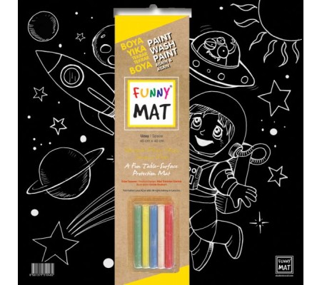 Funny Mat Black Uzay (Tebeşirli)