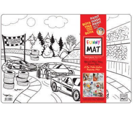 Funny Mat - Yarış Arabaları 33,5x48cm
