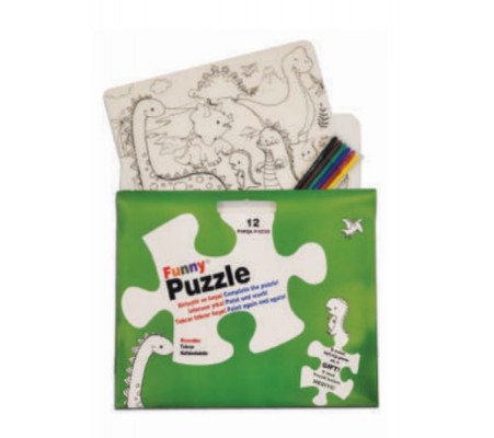 Funny Mat Puzzle - Dinozor Çağı 30x40cm