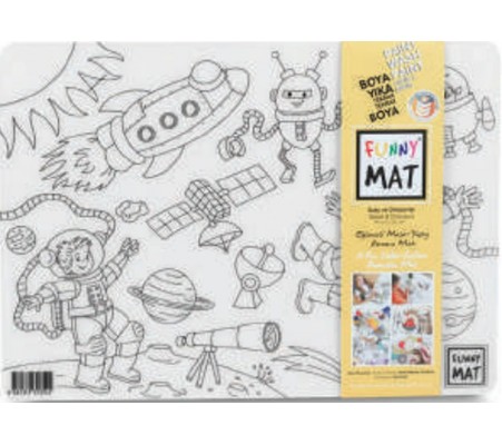 Funny Mat - Uzay Ve Dinozorlar 25 X 35 Cm