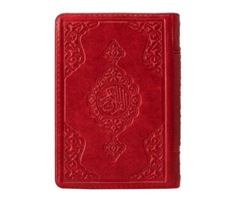 2 Renkli Kırmızı Çanta Boy Kur'an-I Kerim (Yaldızlı-Kılıflı) 2 Renkli Kuranı Kerimler