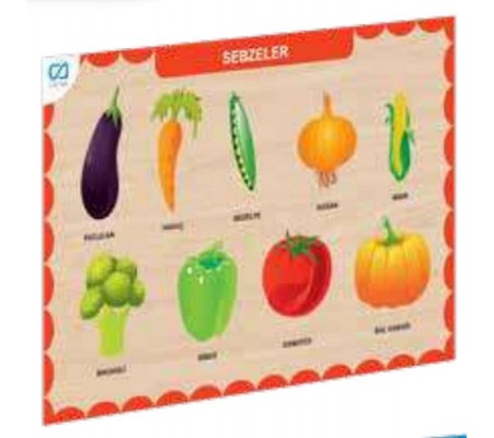 Ahşap Sebzeler Eğitici Set