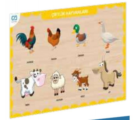 Ahşap Çiftlik Hayvanları Eğitici Set