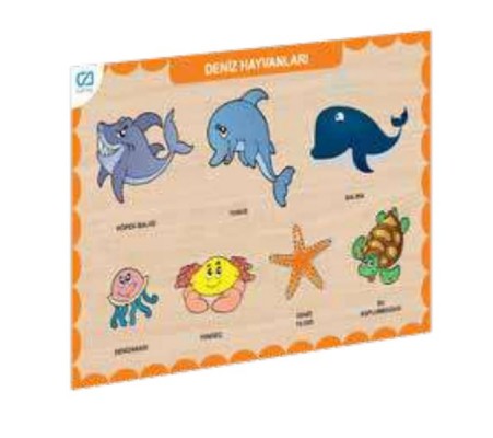 Ahşap Deniz Hayvanları Eğitici Set