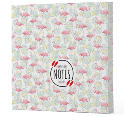 Flamingo 3 - Çizgisiz Yan Boyamalı Defter