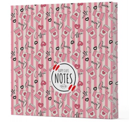 Kahve 8 - Çizgisiz Yan Boyamalı Defter