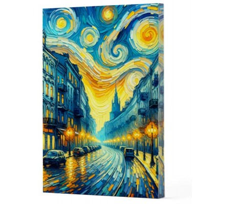 Van Gogh 6 - Sokak Çizgili Yan Boyamalı Defter