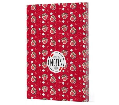 Kahve 9 - Yan Boyamalı Çizgili Defter