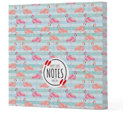 Flamingo 1 - Çizgisiz Yan Boyamalı Defter