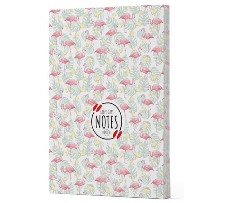 Flamingo 3 - Yan Boyamalı Çizgili Defter