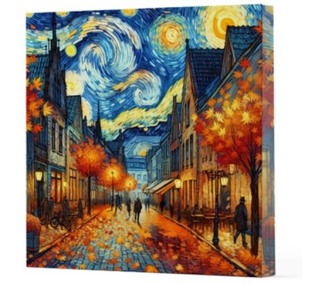 Van Gogh 3 Sokak - Çizgisiz Yan Boyamalı Defter