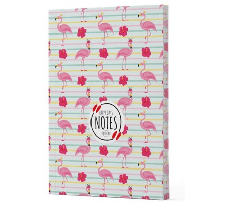 Flamingo 2 - Yan Boyamalı Çizgili Defter