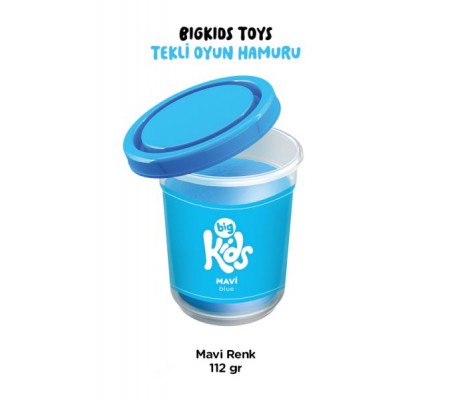 Bigkids Toys / Mavi - Tekli Oyun Hamuru (112 Gr)