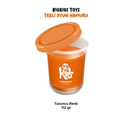 Bigkids Toys / Turuncu - Tekli Oyun Hamuru (112 Gr)
