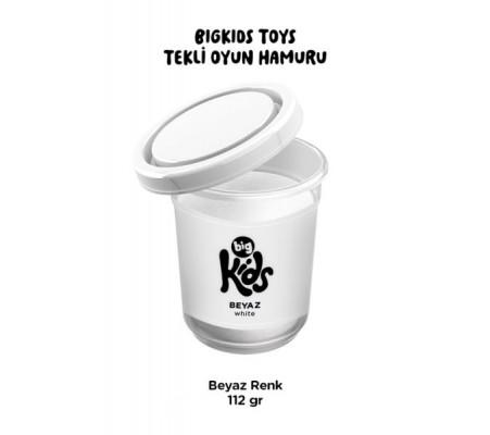 Bigkids Toys / Beyaz - Tekli Oyun Hamuru (112 Gr)