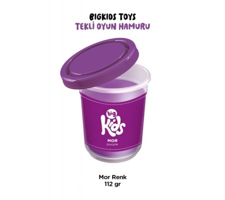 Bigkids Toys / Mor - Tekli Oyun Hamuru (112 Gr)