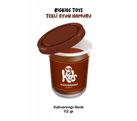 Bigkids Toys / Kahverengi - Tekli Oyun Hamuru (112 Gr)