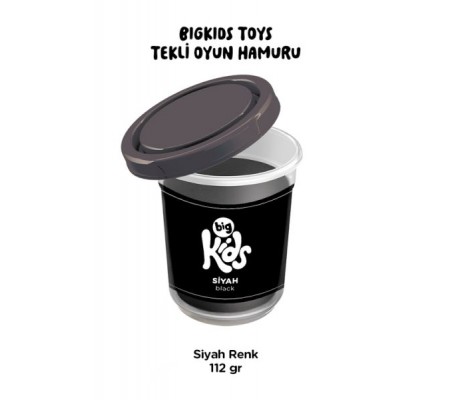 Bigkids Toys / Siyah - Tekli Oyun Hamuru (112 Gr)