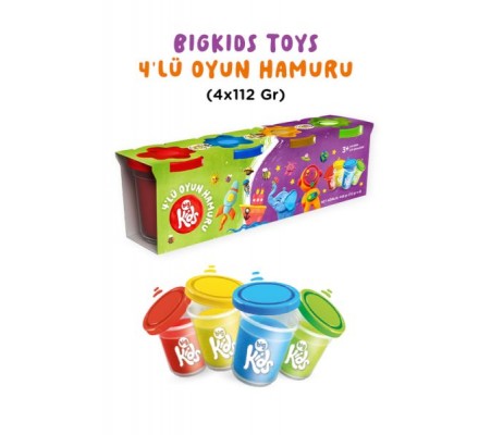 Bigkids Toys / 4'Lü Oyun Hamuru (4X112 Gr)