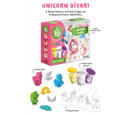 Unicorn Diyarı Oyun Hamuru Seti (18 Parça - 362 Gr)