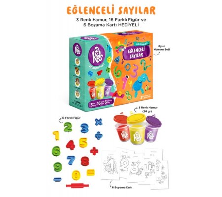 Eğlenceli Sayılar Oyun Hamuru Seti (25 Parça - 356 Gr)
