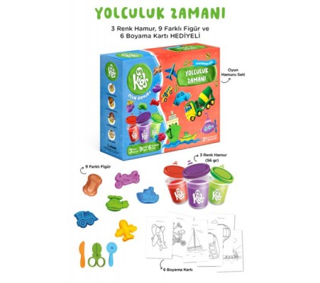 Yolculuk Zamanı Oyun Hamuru Seti (18 Parça - 352 Gr)