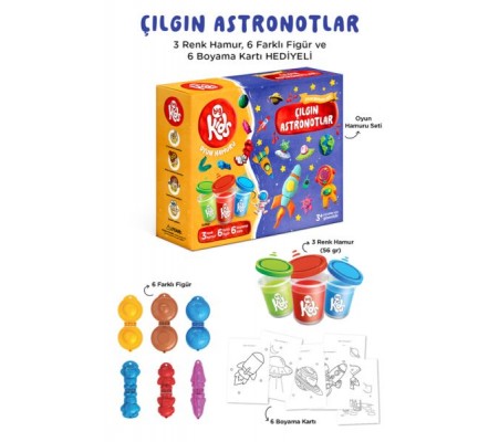 Çılgın Astronotlar Oyun Hamuru Seti (15 Parça - 340 Gr)