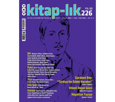 Kitap-lık Sayı 226 - Garabed Bey ve “Türkiye’de Edebi Hareket”