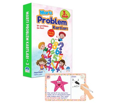 Martı 3.Sınıf Problem Kartları-Yaz Sil Kalemli