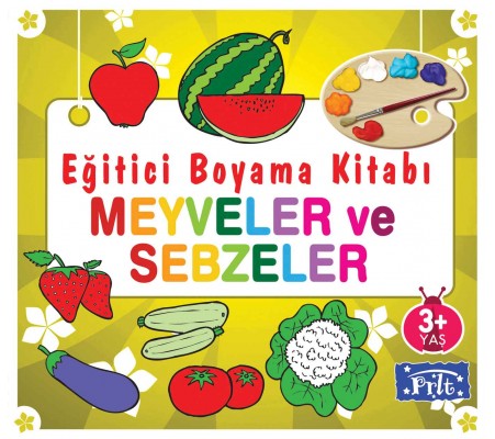 Eğitici Boyama Kitabı - Meyveler ve Sebzeler