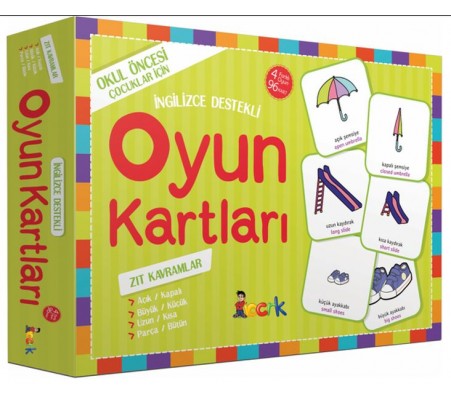 İngilizce Destekli Oyun Kartları - Zıt Kavramlar İngilizce Destekli Oyun Kartları - Zıt Kavramlar