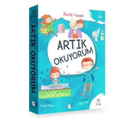 1.Sınıf Artık Okuyorum - Renkli Heceli 10 Kitap