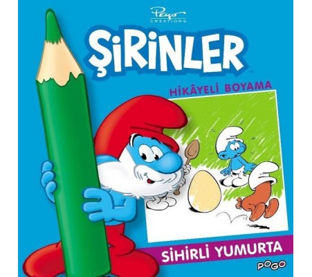 Sihirli Yumurta Hikayeli Boyama - Şirinler Sihirli Yumurta Hikayeli Boyama - Şirinler