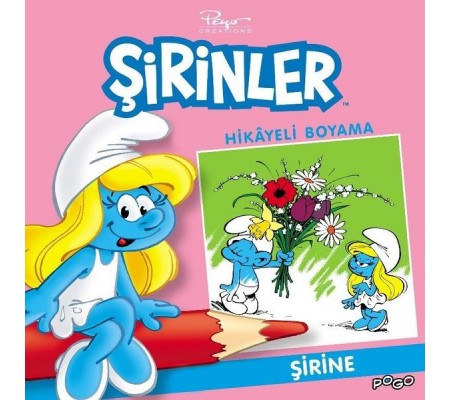 Şirine Hikayeli Boyama - Şirinler Şirine Hikayeli Boyama - Şirinler