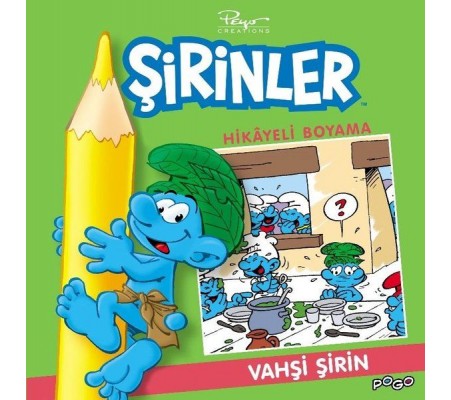 Vahşi Şirin Hikayeli Boyama - Şirinler Vahşi Şirin Hikayeli Boyama - Şirinler