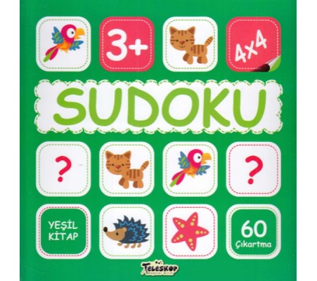 Sudoku 4X4 Yeşil Kitap