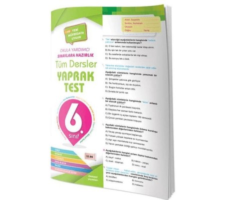 6. Sınıf Tüm Dersler Yaprak Test