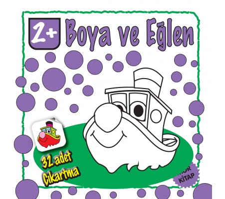 Boya ve Eğlen Mor Kitap