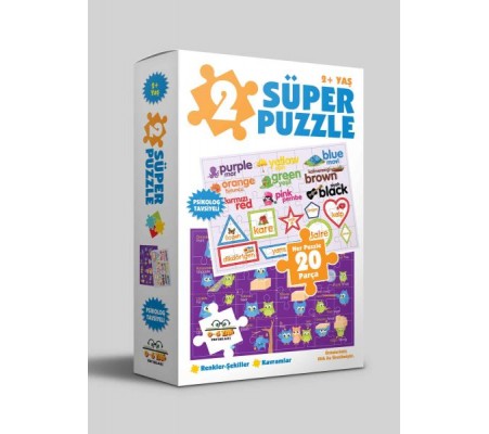 2 Süper Puzzle - Renkler - Şekiller - Kavramlar 2+ Yaş