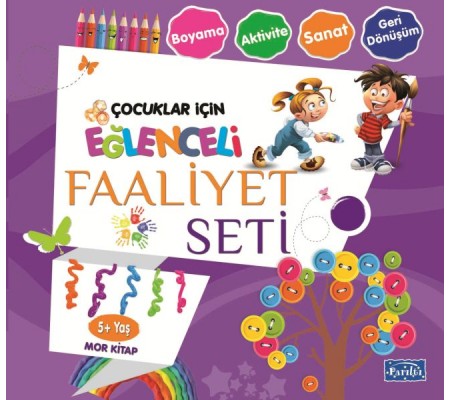 Eğlenceli Faaliyet Seti - Mor Kitap - 5+ Yaş